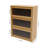 Semla Freestanding Bamboo Storage Cabinet with Acrylic Doors