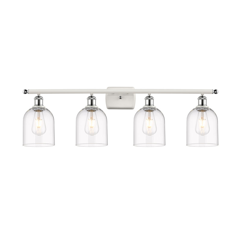 Anacaren 4 - Light Dimmable Vanity Light, White/Polished Chrome, Clear