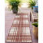 Tapis de jardin intérieur / extérieur à motif écossais rouge-1848490420