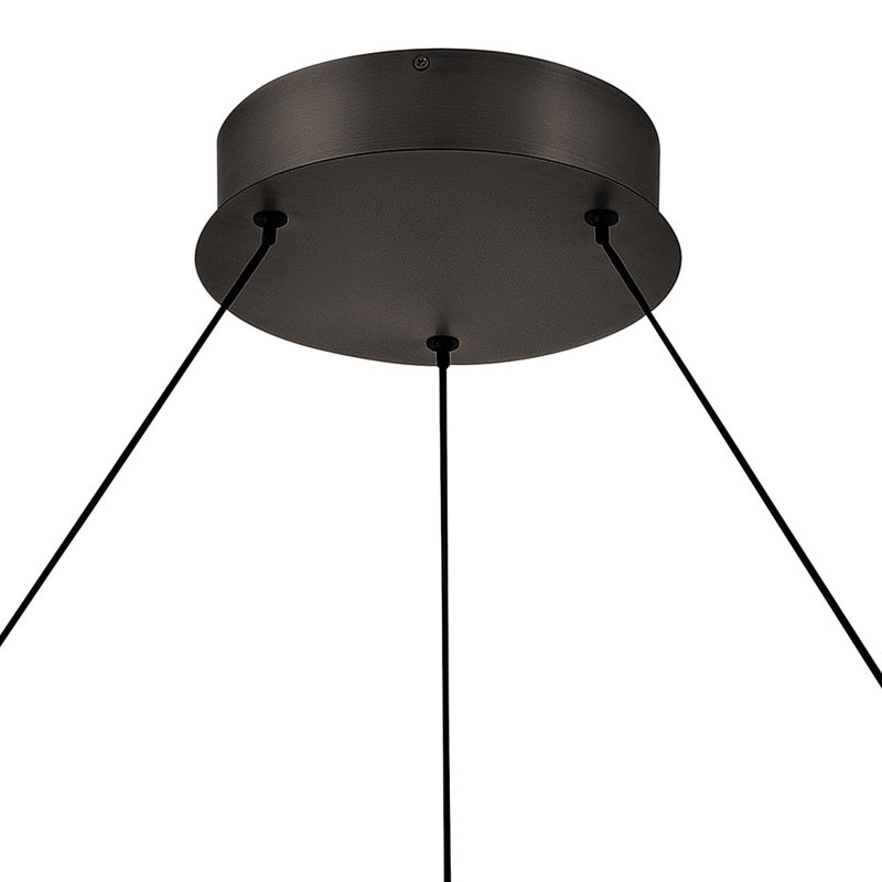 ALTHEA Chandelier, 31.5" H x 38" W x 38" D, Satin Black
