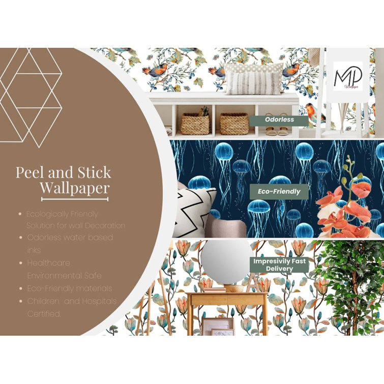 Red Barrel Studio® Erastes Peel & Stick Floral Roll & Reviews