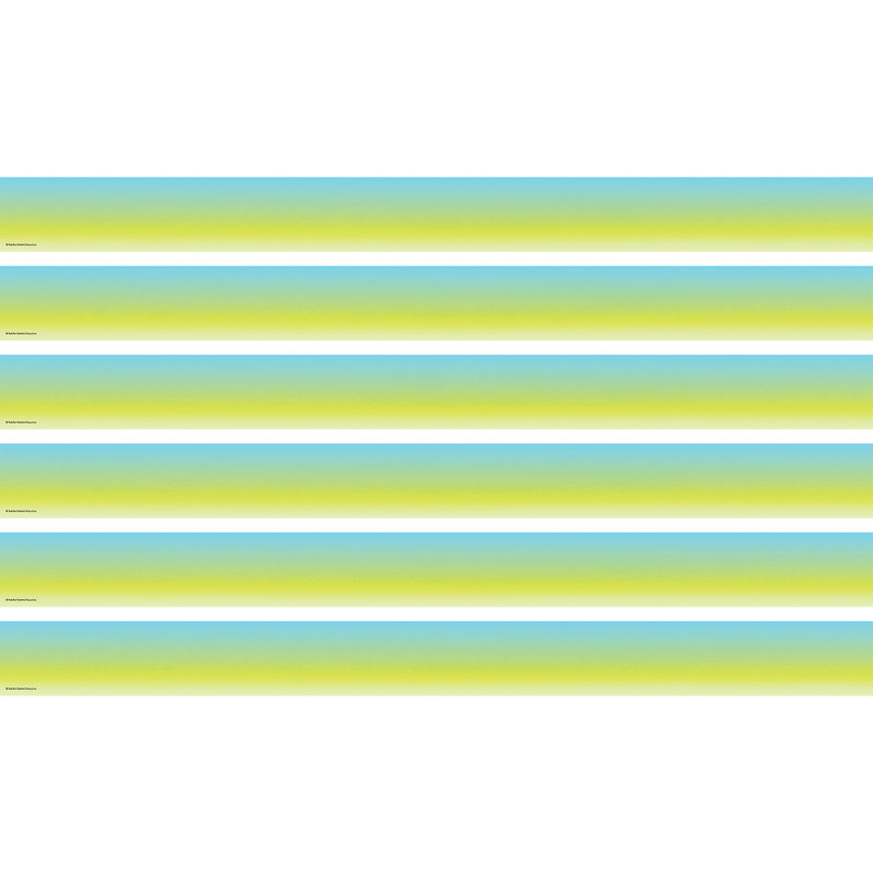 Bordure droite délavée, Aqua / lime