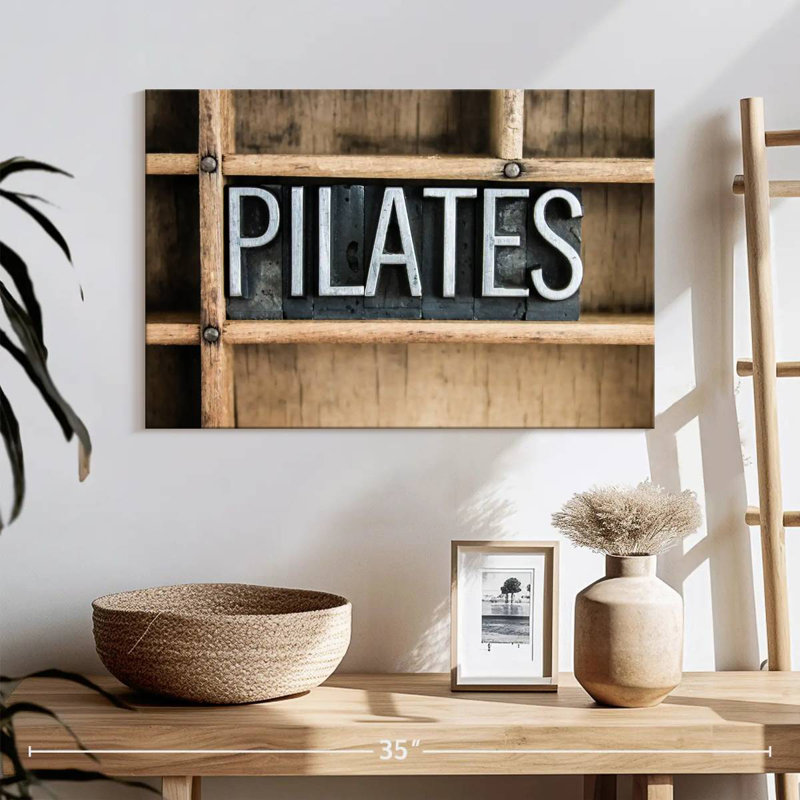 Typographie de métal Sirci Pilates, H 16 po x l 24 po