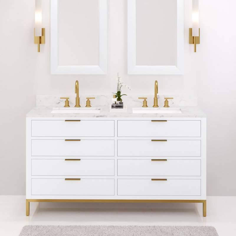60'' W Double Vanity, Pure White, 60"