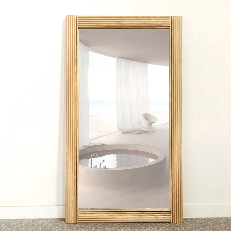 Rectangle Solid Wood Full Length Mirror, 68.9" x 41.34"