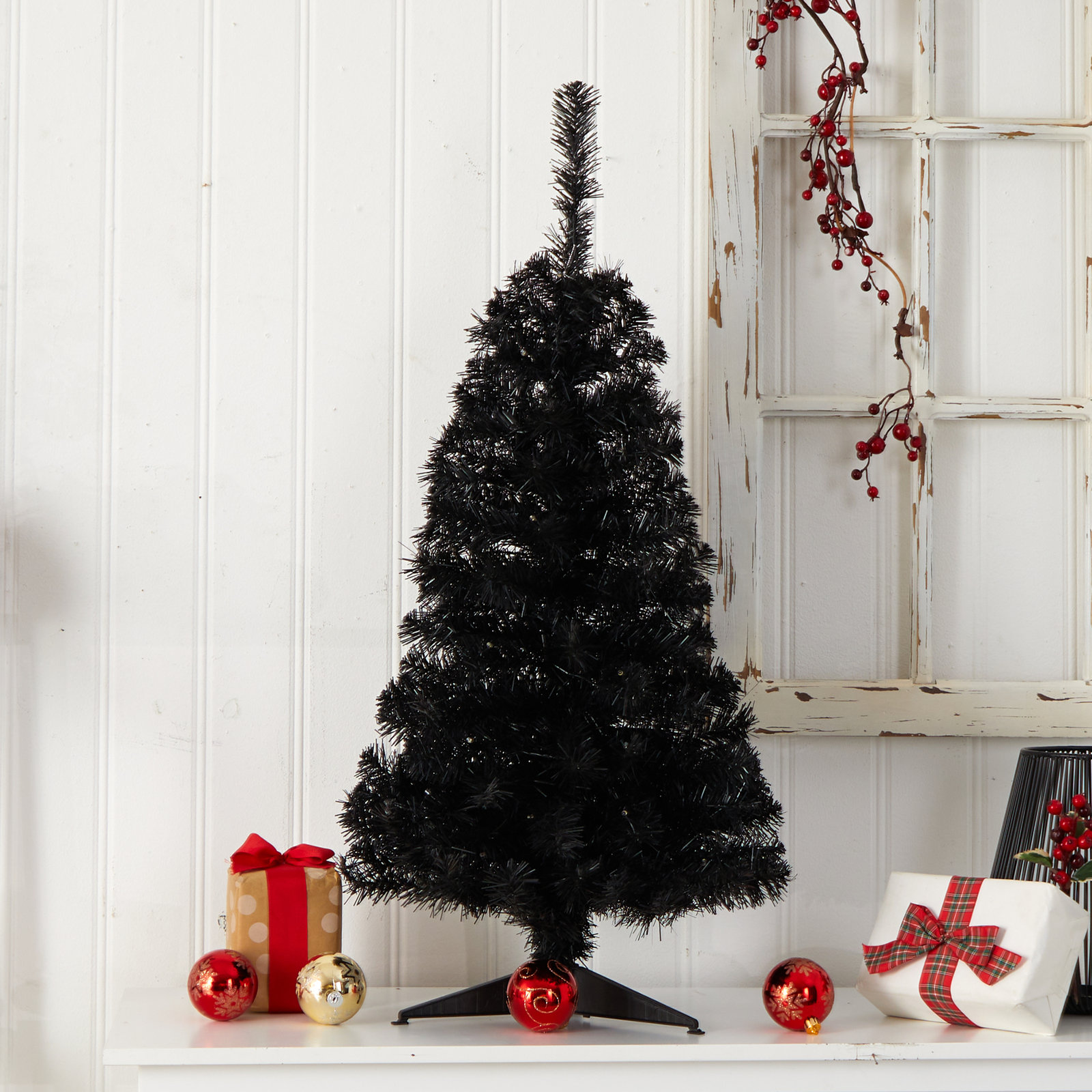 Easy Set-Up Lighted Christmas Tree, 3' H