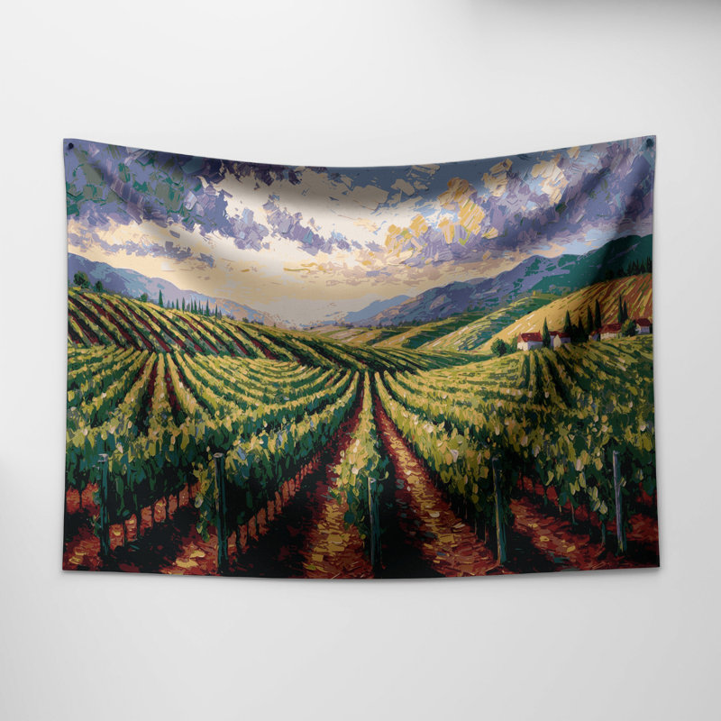 Tapisserie murale «Cities Napa Valley CA», 51 po x 60 po