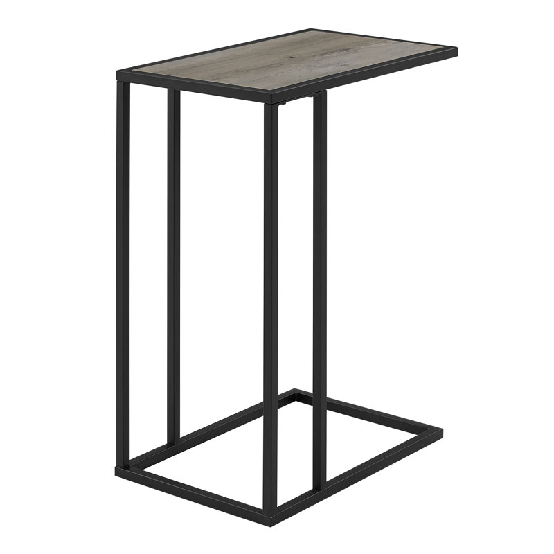 Alberta C Table End Table, Grey Wash/Black