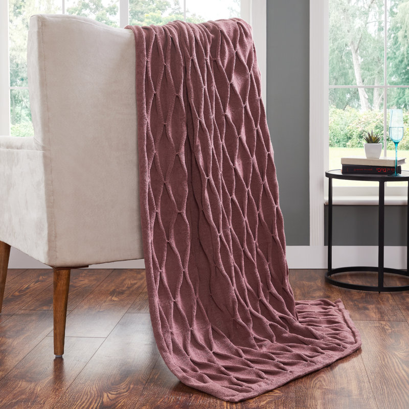  Embellished Throw, Rosewood