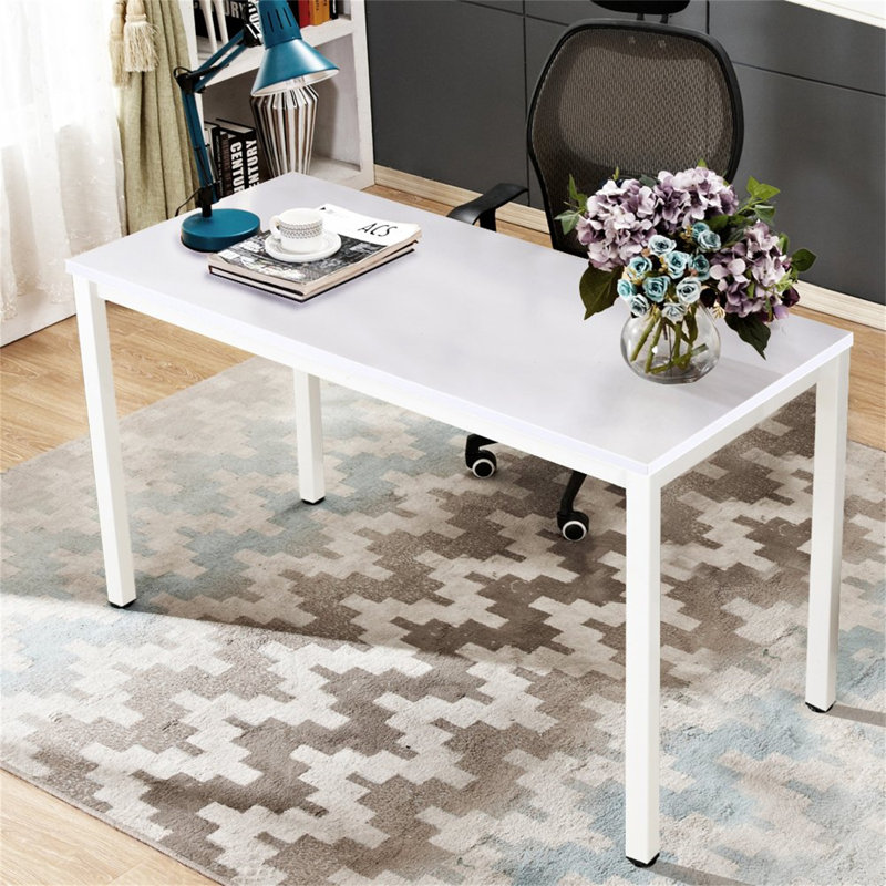 Bureau d'ordinateur Pauljohn, Blanc, Blanc, H 29,02 po x l 62,99 po x P 22,99 po