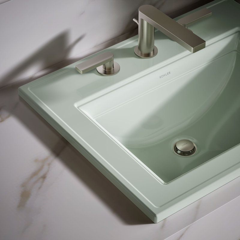 Memoirs® Stately Drop-in Bathroom Sink, 8" Centers, Aspen Green