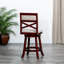 Tabouret en cerisier, siège en tissu beige pour magnifique siège pivotant en cerisier avec housse souple-1596728087-1603009701