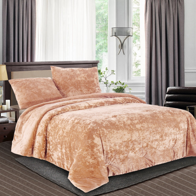 Ensemble de courtepointe réversible en microfibre 3 pièces, Double/Grand et 2 taies décoratives standard, Orange brûlé