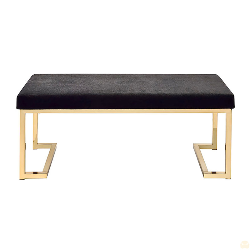 Banc avec base en C en métal