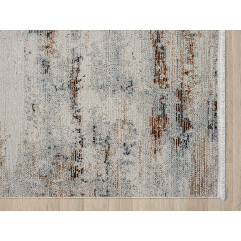 Aria light grey Rug, Rectangular 200 x 290cm