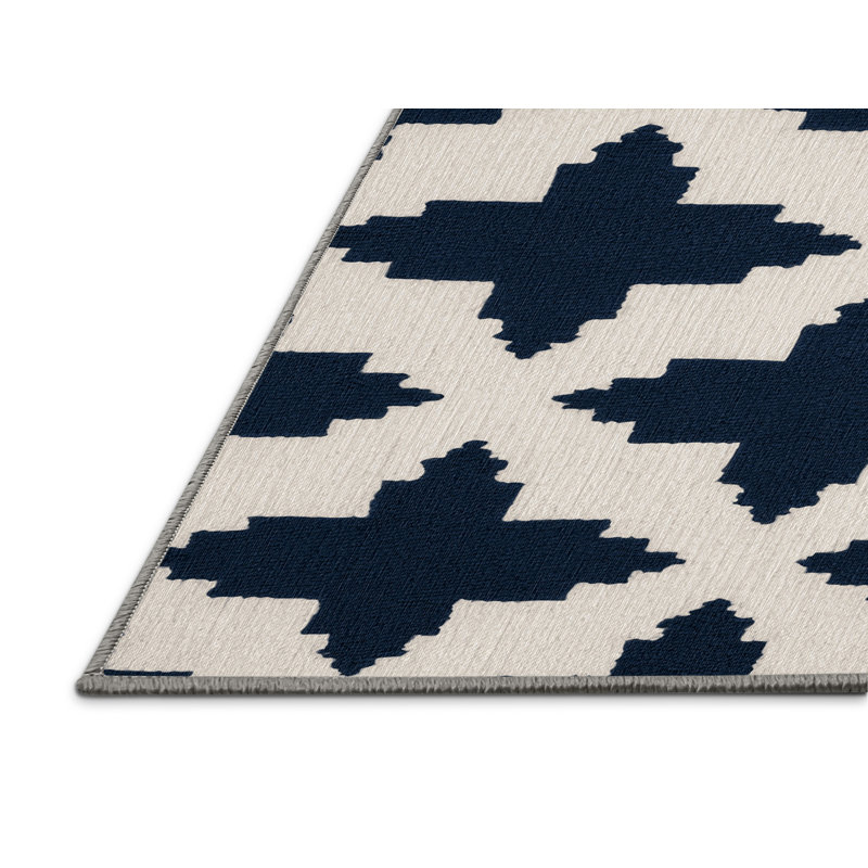 Tapis gris en treillis lavable à la machine, Carré 3 pi