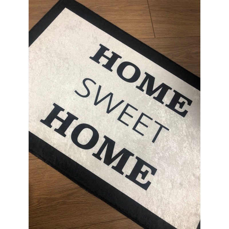 Tapis en polypropylène noir / blanc 1 pi 8 po x 2 pi 7 po Edwood