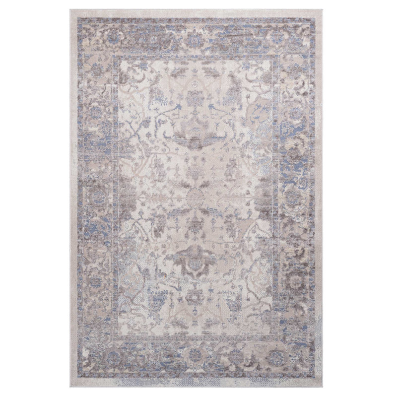 5X7 Loom & Brown/Beige Area Rug, Stain Non-Shedding, Pet- For Bedroom, Living Room, Entryway Dining Study