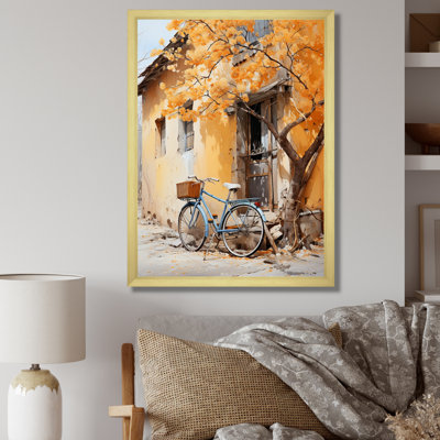Yellow Springtime Florals Bicycle II - Bicycle Wall Art