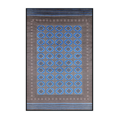 Tapis bleu / gris Caruthersville