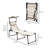 Outdoor Lounge Chair, Adjustable Backrest Folding Chaise Lounge, Cushioned Chair With Sunshade Roof & Pillow Headrest-839717268