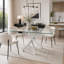 Table rectangulaire moderne en verre trempé de 120 cm (47,24 po)-270068266