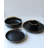 "The Luxury Collection" Black with Gold Trim - Four Piece Dinnerware Set