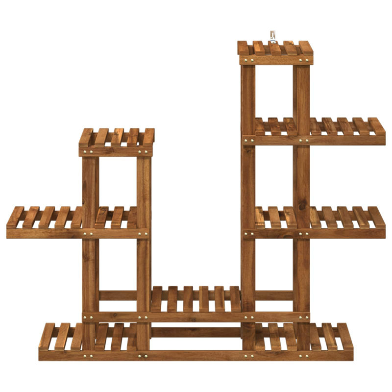  Plant Stand Solid Acacia Wood Modern Outdoor Display Garden Holder Rack, Natural, 96.5cm H x 118cm L x 25cm D