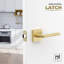 Poignées de porte de passage réversibles avec rosette carrée Mega Handles | Poignée intérieure moderne pour chambre à coucher, salle de bain, couloir | Convient aux portes standard-98718164