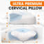  Oreiller en mousse à mémoire de forme cervicale avec empreinte centrale et housse lavable