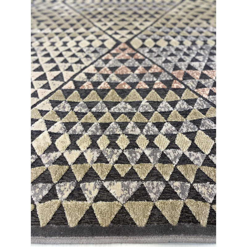 Mclin Geometric Viscose Area Rug, Rectangle 120 x 170cm