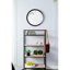 Miroir mural rond de 20 po en bois de manguier. Objet décoratif pour la salle de bain et le vestibule. Cadre solide, 19,8 po x 19,8 po x 1,3 po, 4,3 lb, flamme brune foncée 20 po x 1,5 po. Finition-131496511