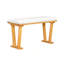 Table de salle à manger en bois massif Farmhouse Modern - Conception peu encombrante