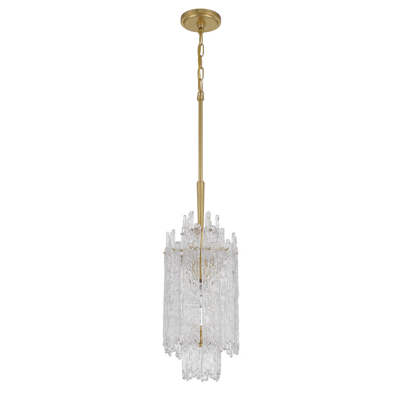 Luminaire suspendu en laiton vieilli 1 lumière Libby Langdon