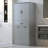 Bathroom Storage Cabinet With Two Laundry Baskets, Storage Cabinet With Doors And Drawer For Home, Grey-404966995