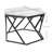 Hexagonal Coffee Table, Cocktail Table, Marble Top With Steel Frame, White