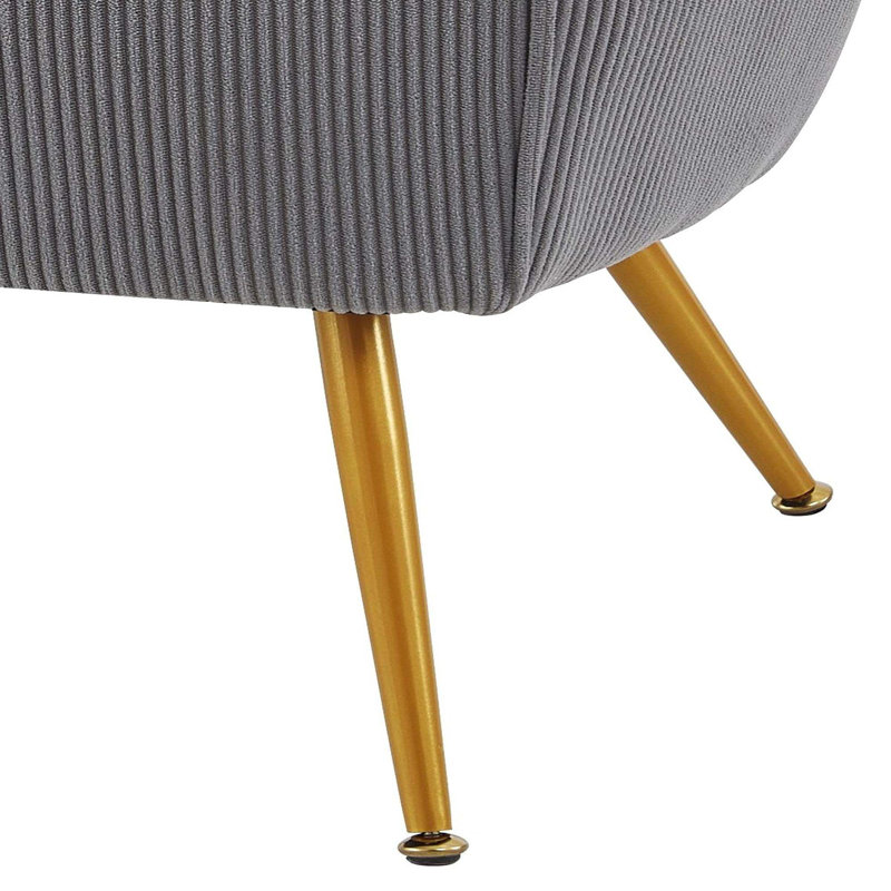 Fauteuil demi-tonneau Corduroy, Gris