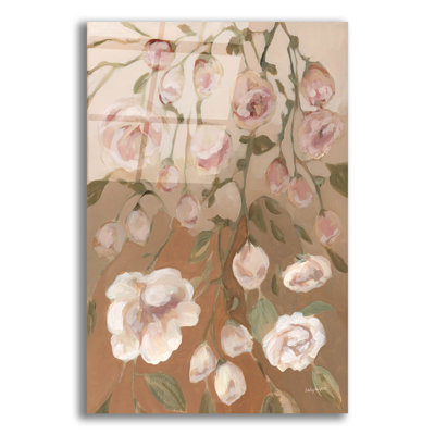 «Falling Roses» par Haley Knighten, art mural en verre acrylique