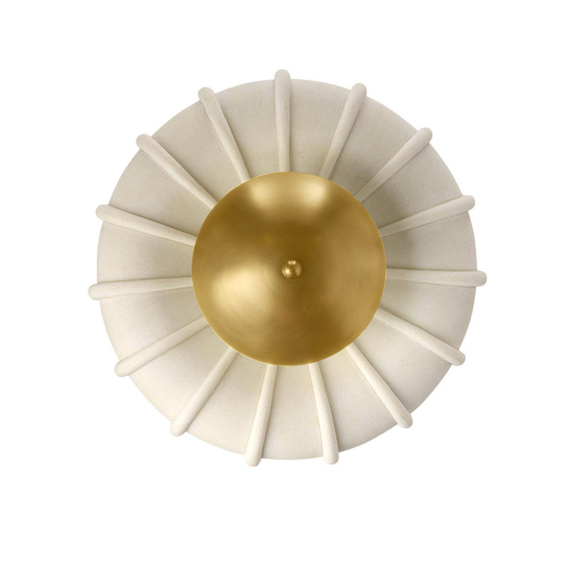 Camella Small Flush Mount, Antique Brass