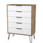 Talita 77cm W 5 - Drawer Chest of Drawers-1882249281