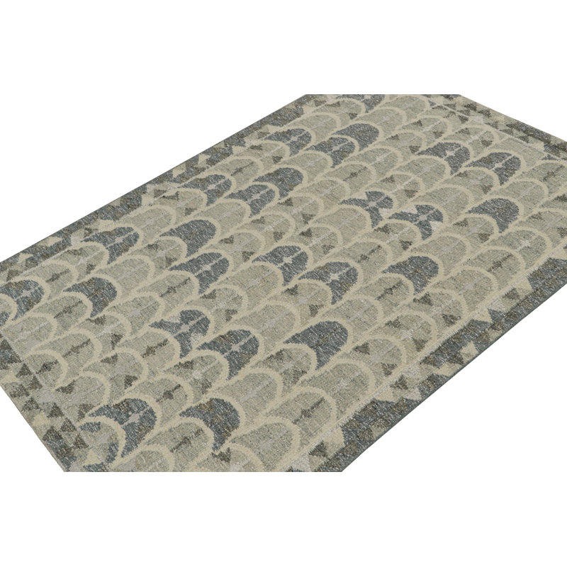 Scandinavian Wool Geometric Area Rug, Rectangle 10' x 14'