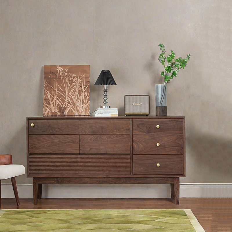 Chic Design Sideboard, Nut Brown, 31.5" H x 47.2" W x 15.7" D
