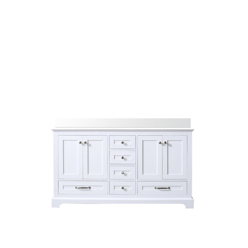Meuble-lavabo double avec plateau en marbre de culture