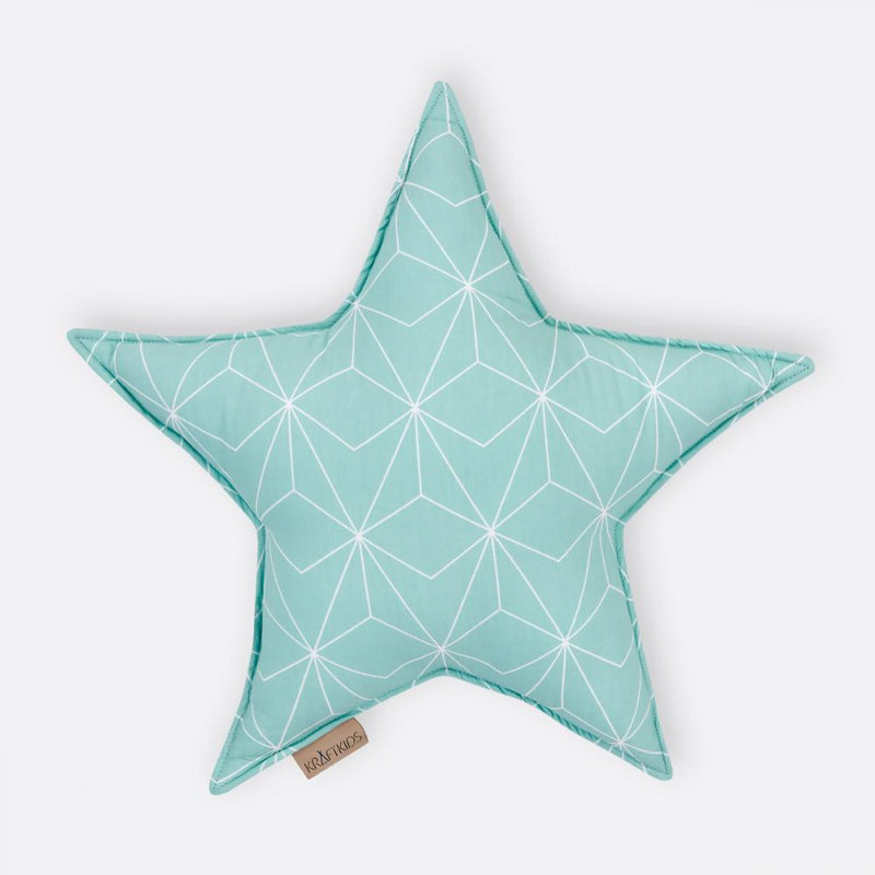 Weiße, Dünne Diamante Geometric Novelty Cushion, Mint