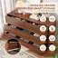 Commode double en bois Mid-Century à 8 tiroirs l 53,2 po Ato avec profil incurvé, conception cannelée et rangement grande capacité Ato					-2055788932