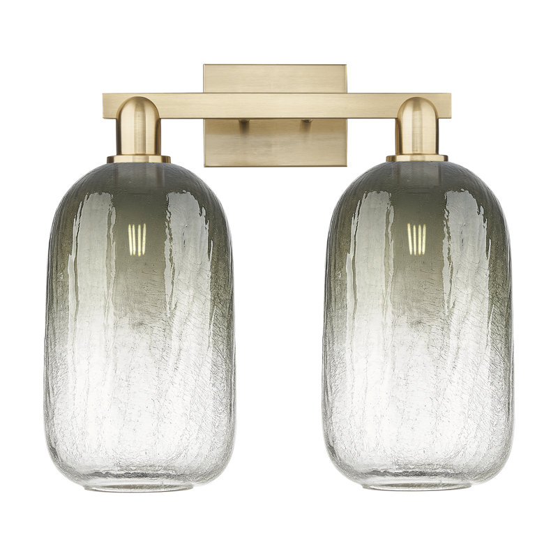 Brookhaven Cloche 2 - Light Vanity Light, Bleu / laiton antique