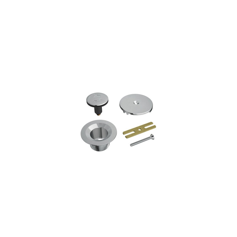 Drain de baignoire escamotable avec trop-plein, Chrome