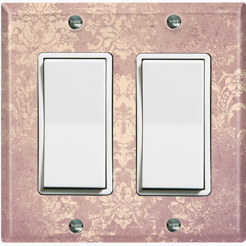 Patterned 2 - Gang Toggle Light Switch Standard Wall Plate