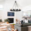 Clemons 10 - Light Dimmable Wagon Wheel Chandelier
