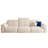 Creamy white Polyester Modular Power Reclining Sofa